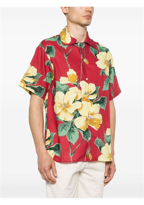 Red Luciano floral shirt Drôle de monsieur - men DRÔLE DE MONSIEUR | GSH202LI005RD